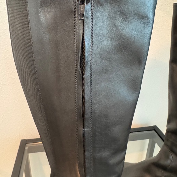 SAS ITALY Duchess Black Leather Knee High Tall Riding Boots Womens Size 10M - Picture 11 of 16